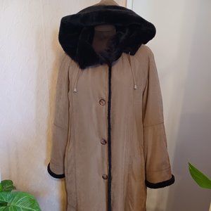 UTEX Fur Lined Coat, Sz XL